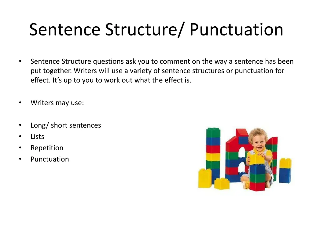 sentence structure punctuation