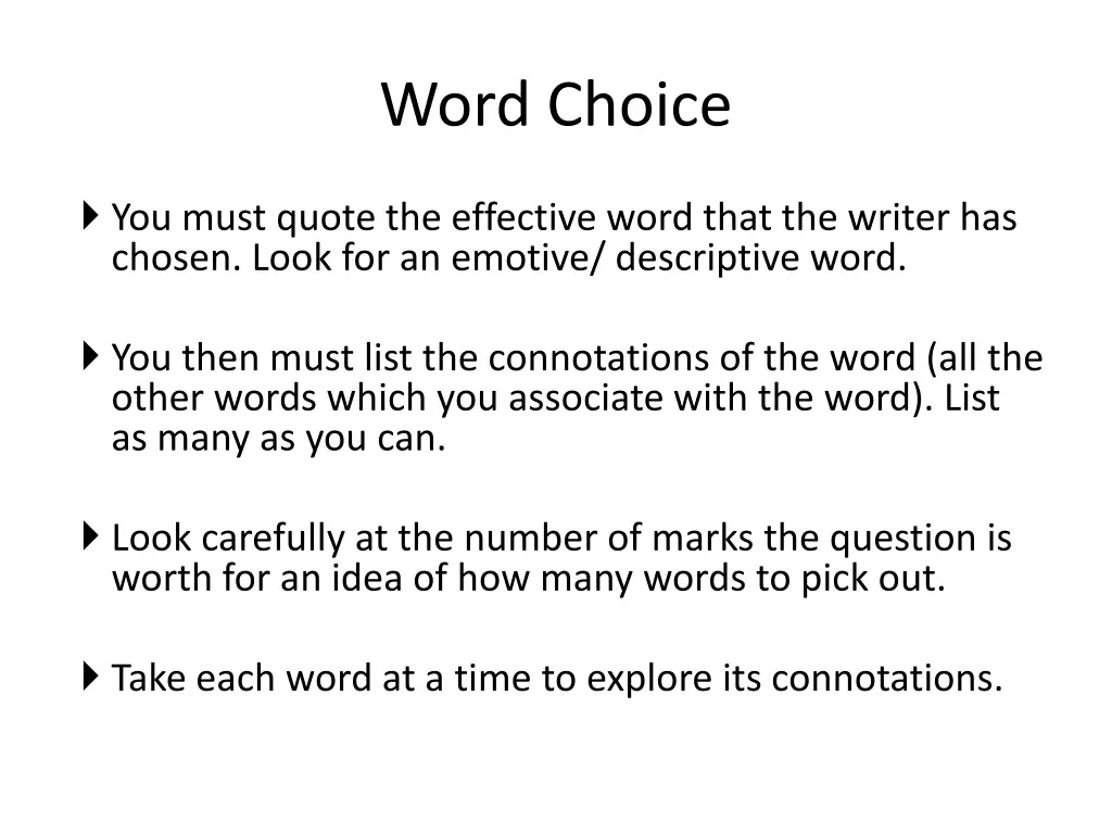 word choice 1