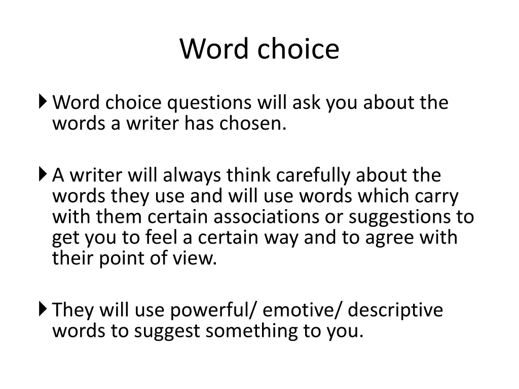 word choice