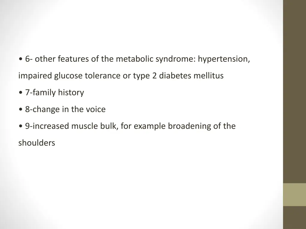 6 other features of the metabolic syndrome