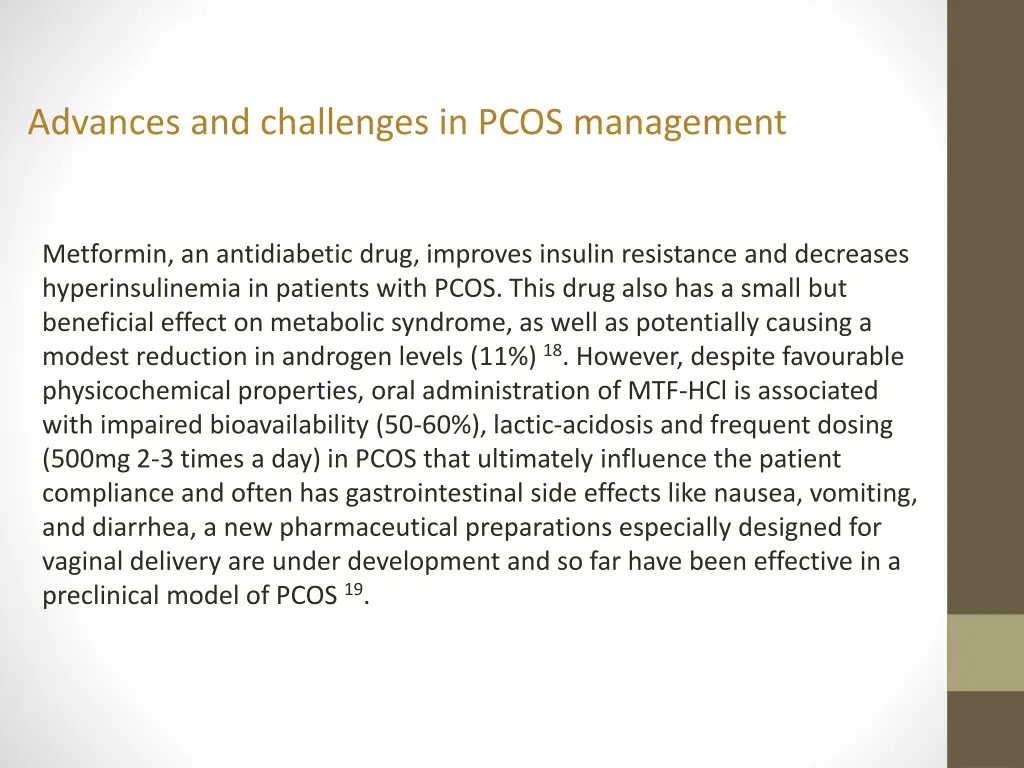 advances and challenges in pcos management