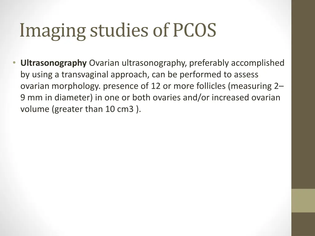 imaging studies of pcos