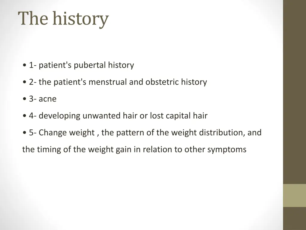 the history
