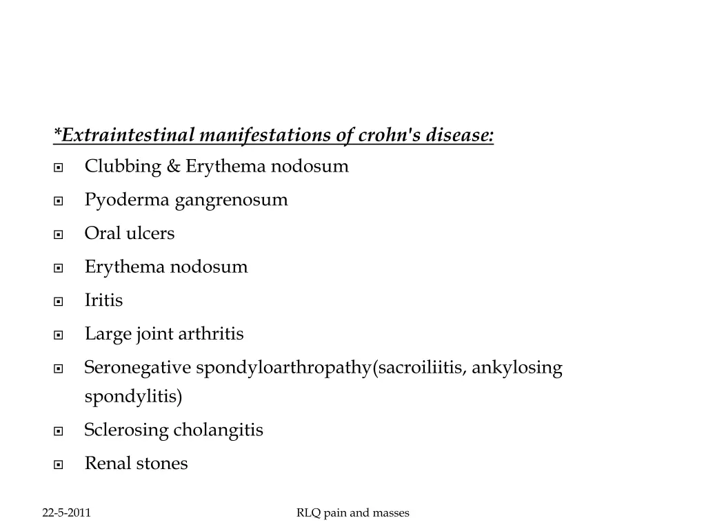 extraintestinal manifestations of crohn s disease