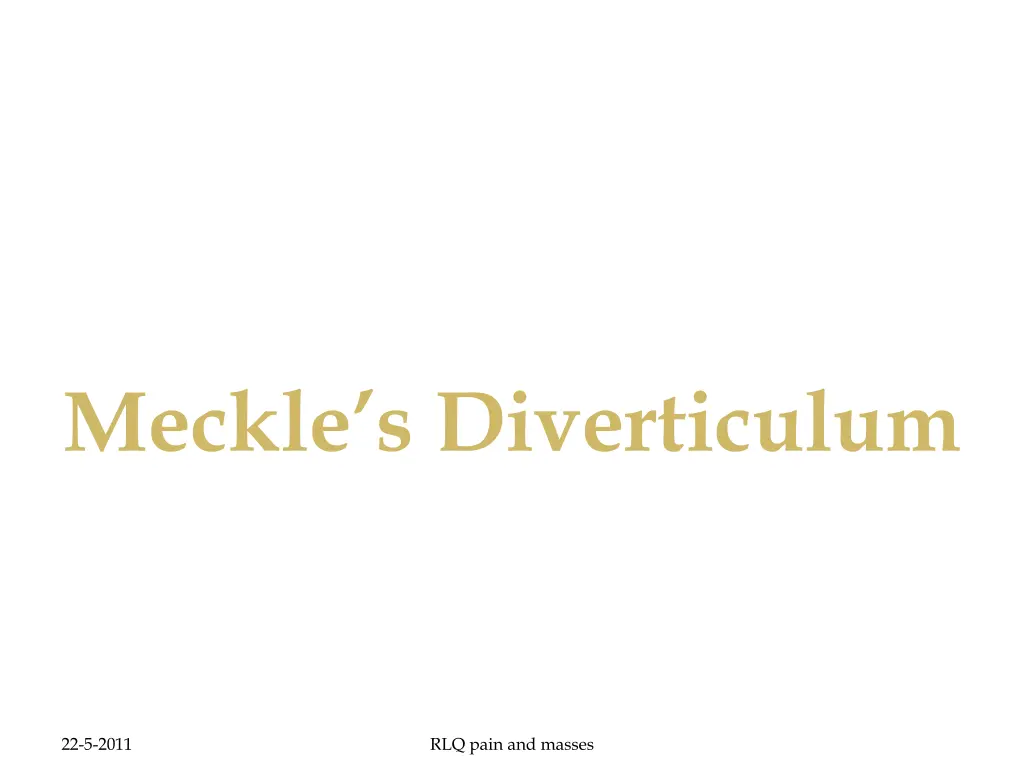 meckle s diverticulum