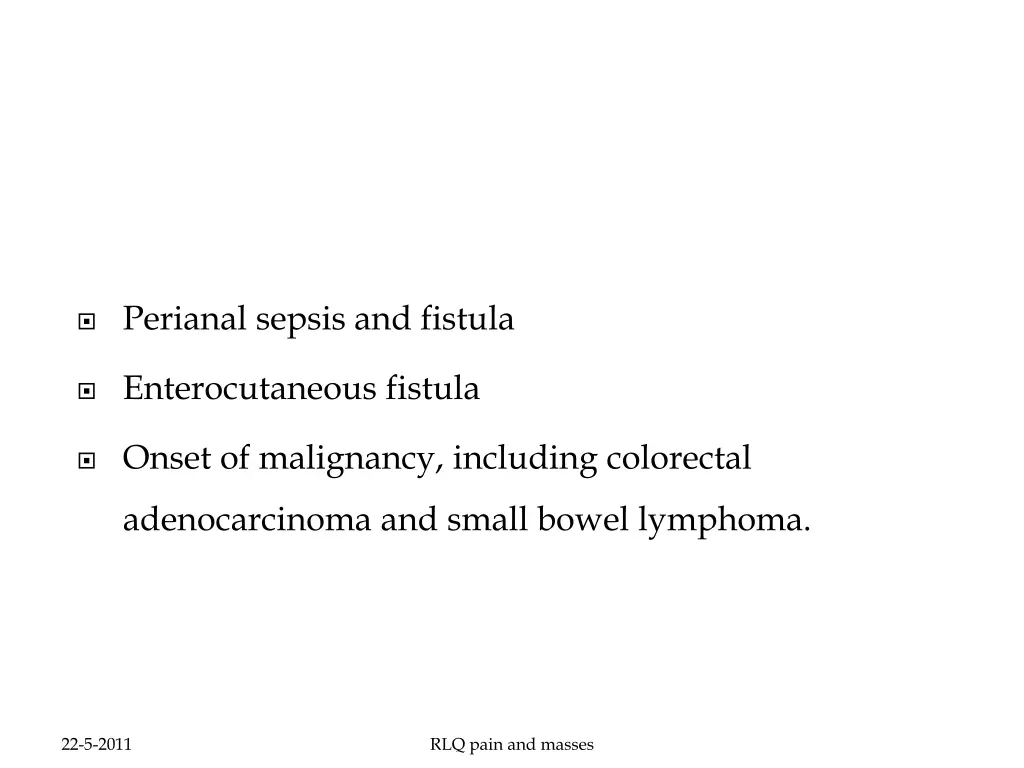 perianal sepsis and fistula
