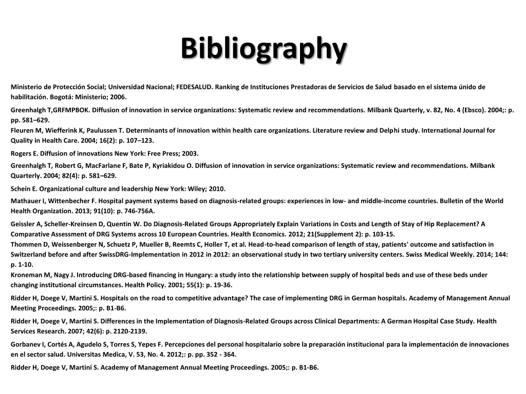 bibliography