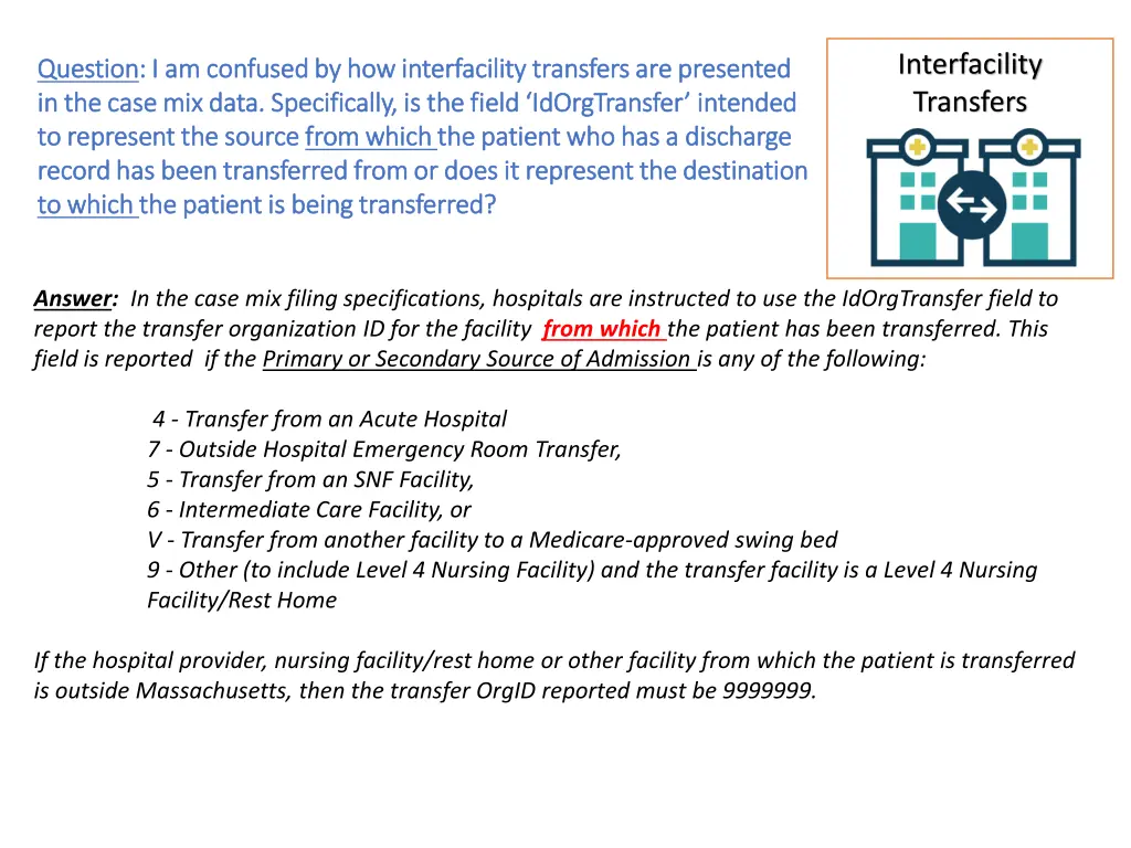 interfacility transfers