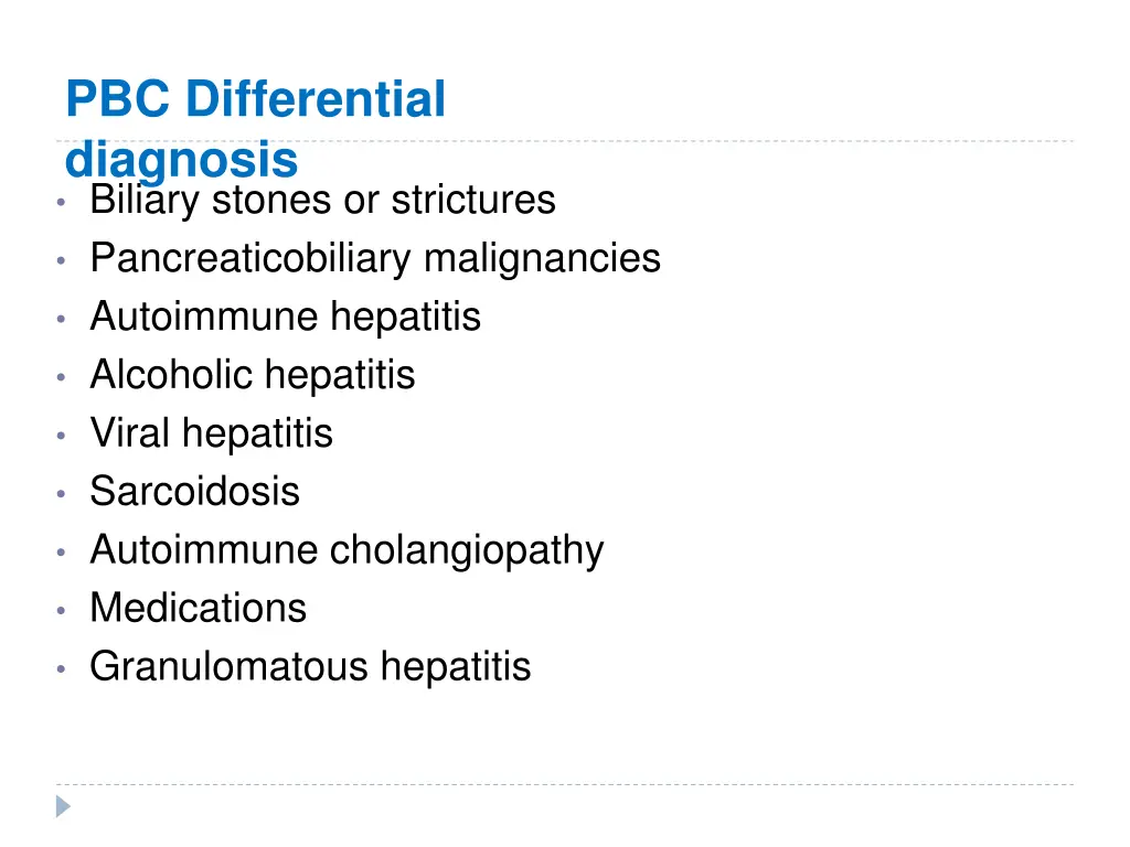 pbc differential diagnosis