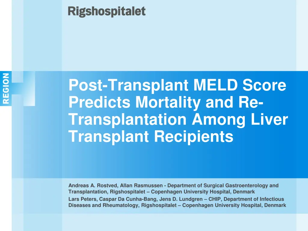 post transplant meld score predicts mortality