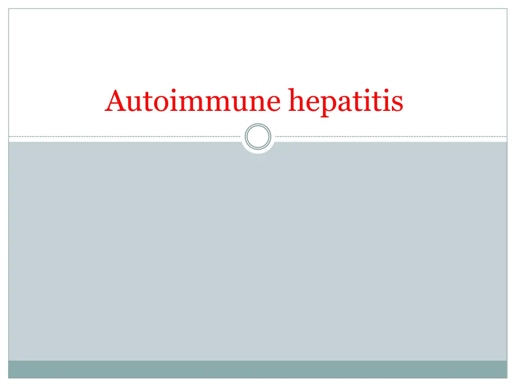 autoimmune hepatitis