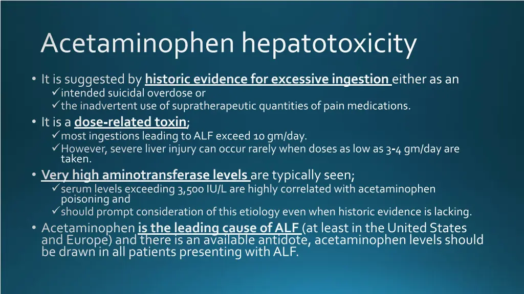 acetaminophen hepatotoxicity