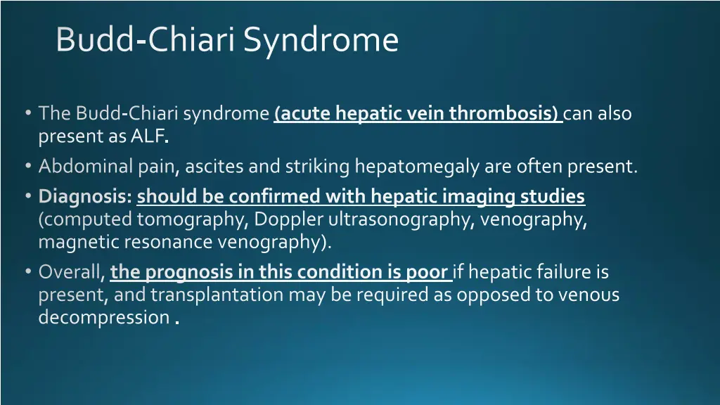 budd chiarisyndrome