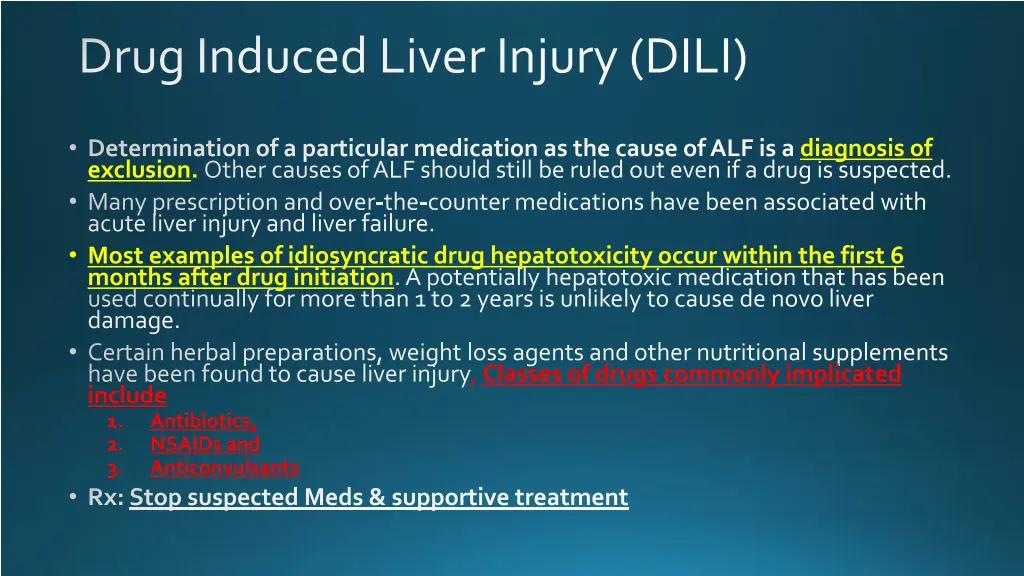 drug induced liver injury dili