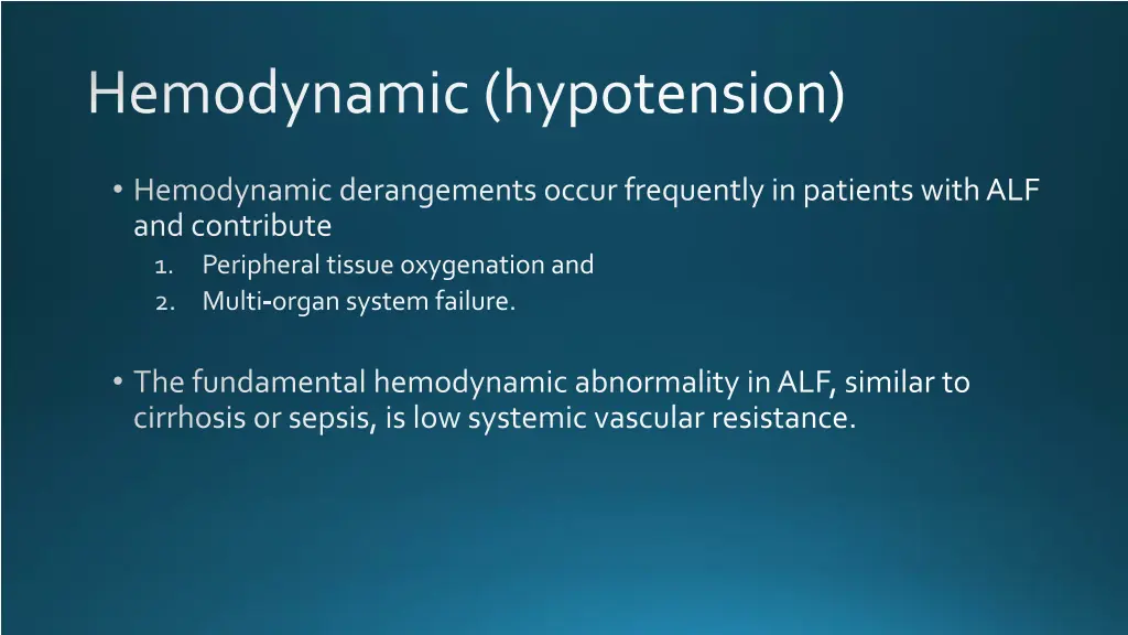 hemodynamic hypotension