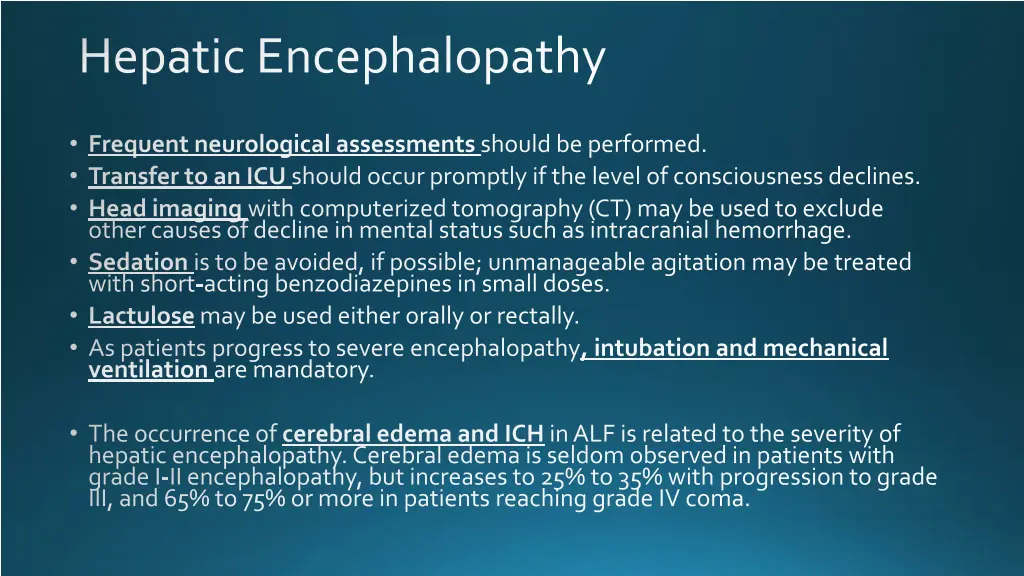 hepatic encephalopathy