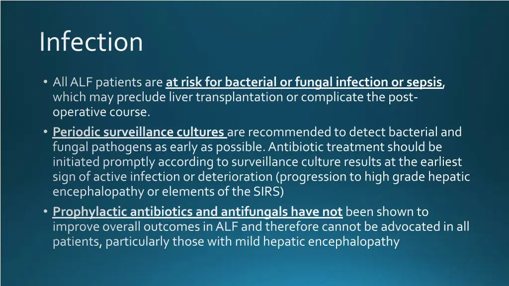 infection