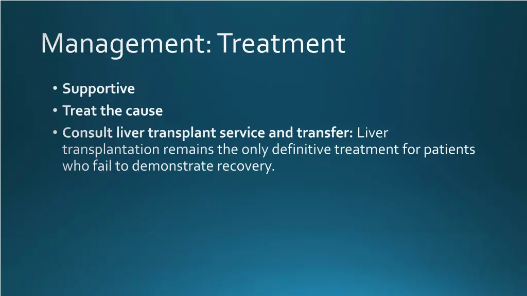 management treatment