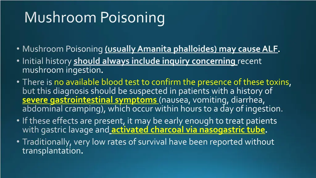 mushroom poisoning