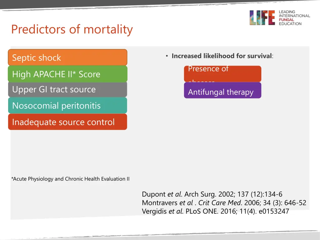 predictors of mortality