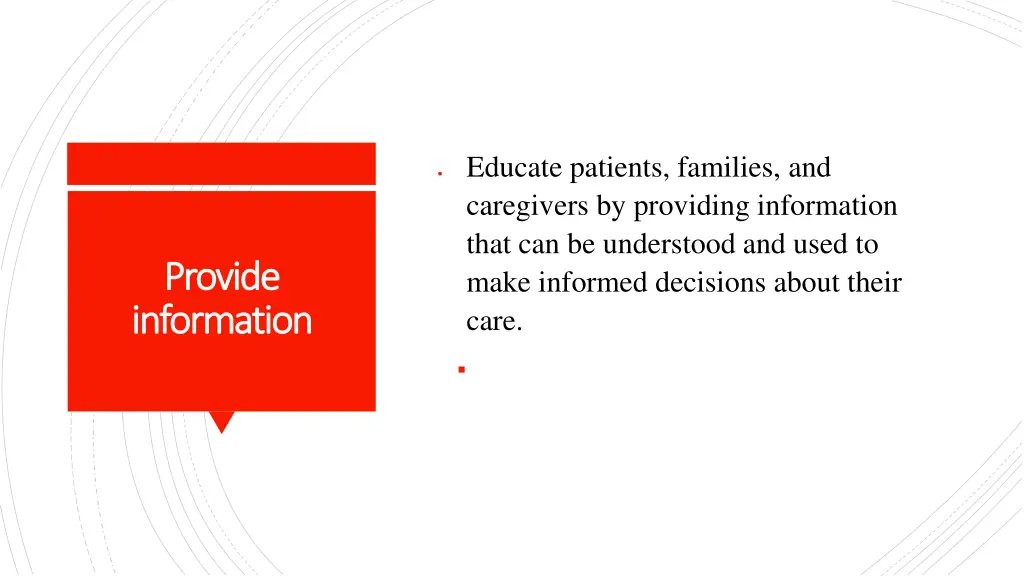 educate patients families and caregivers