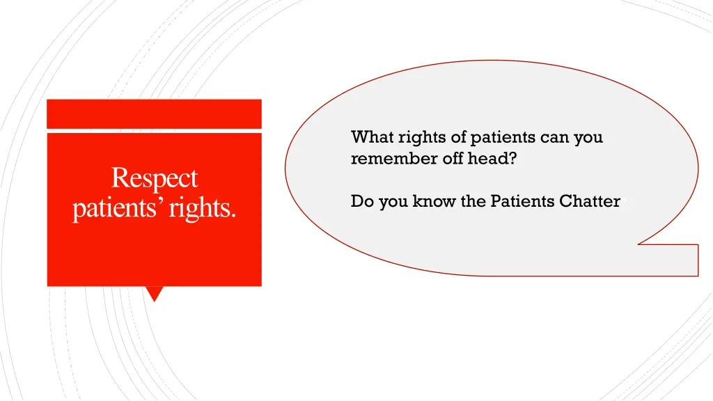 what rights of patients can you remember off head