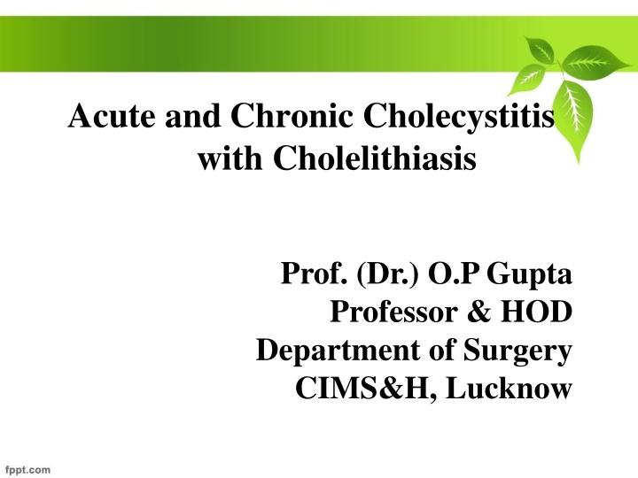 acute and chronic cholecystitis with