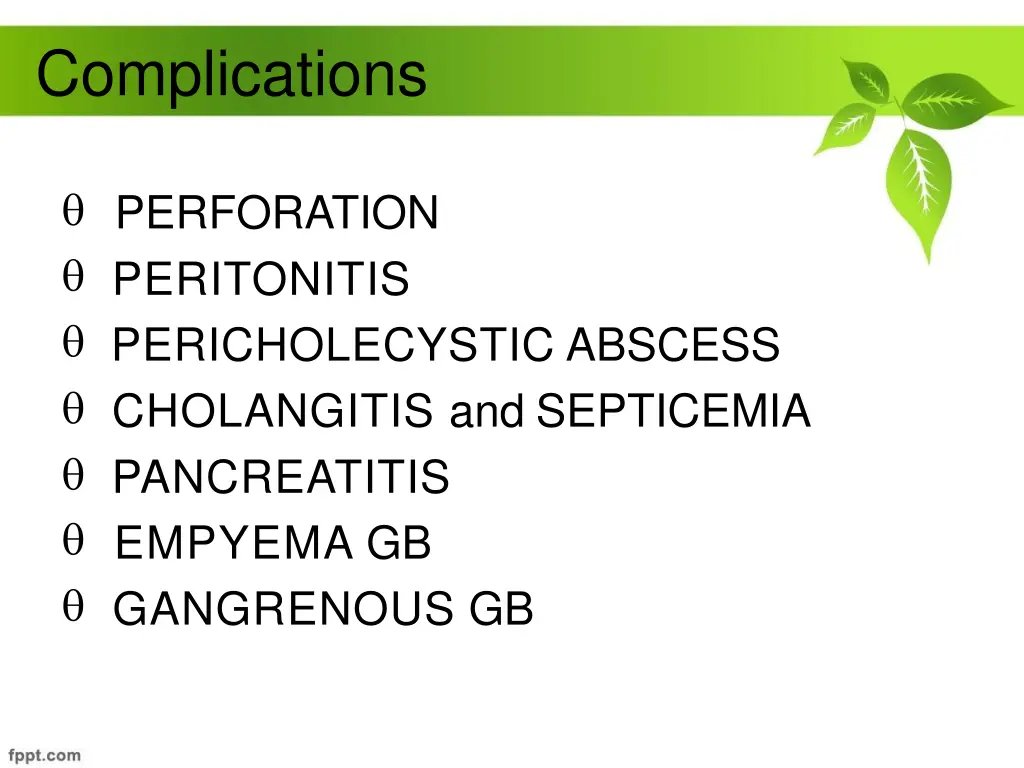 complications