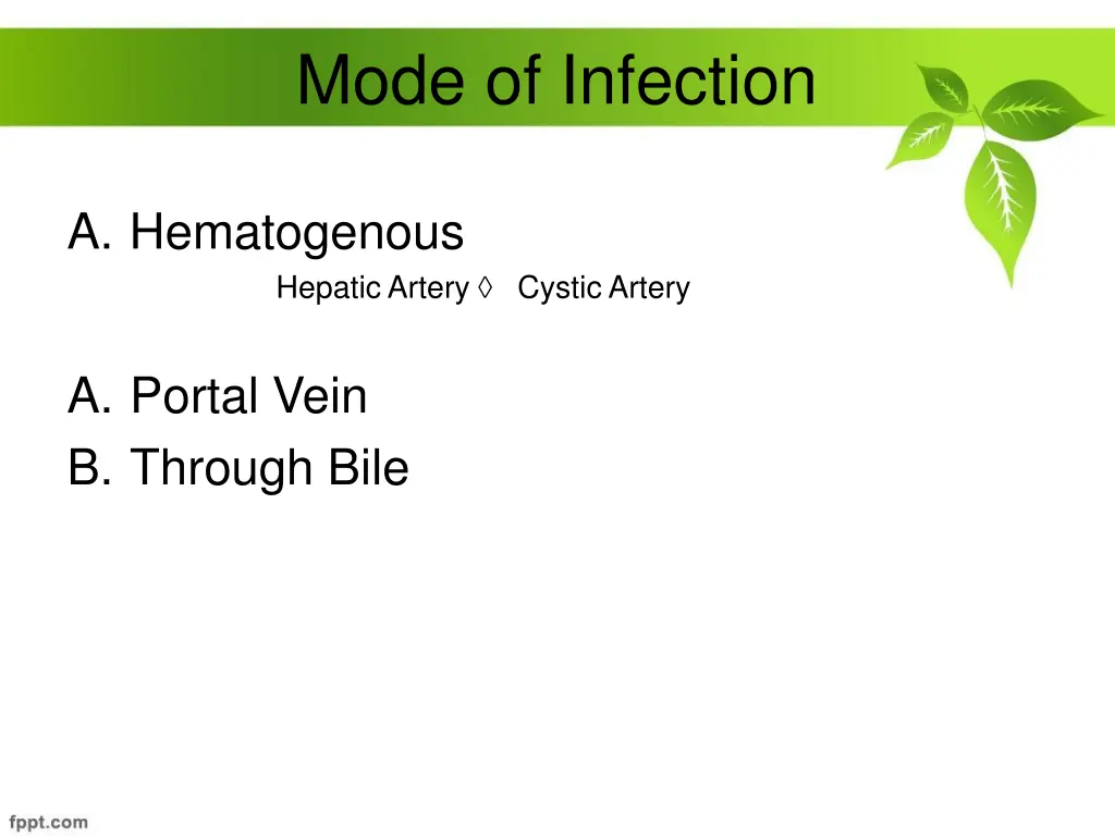 mode of infection
