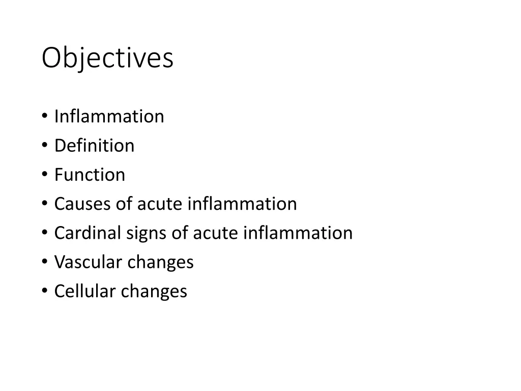 objectives