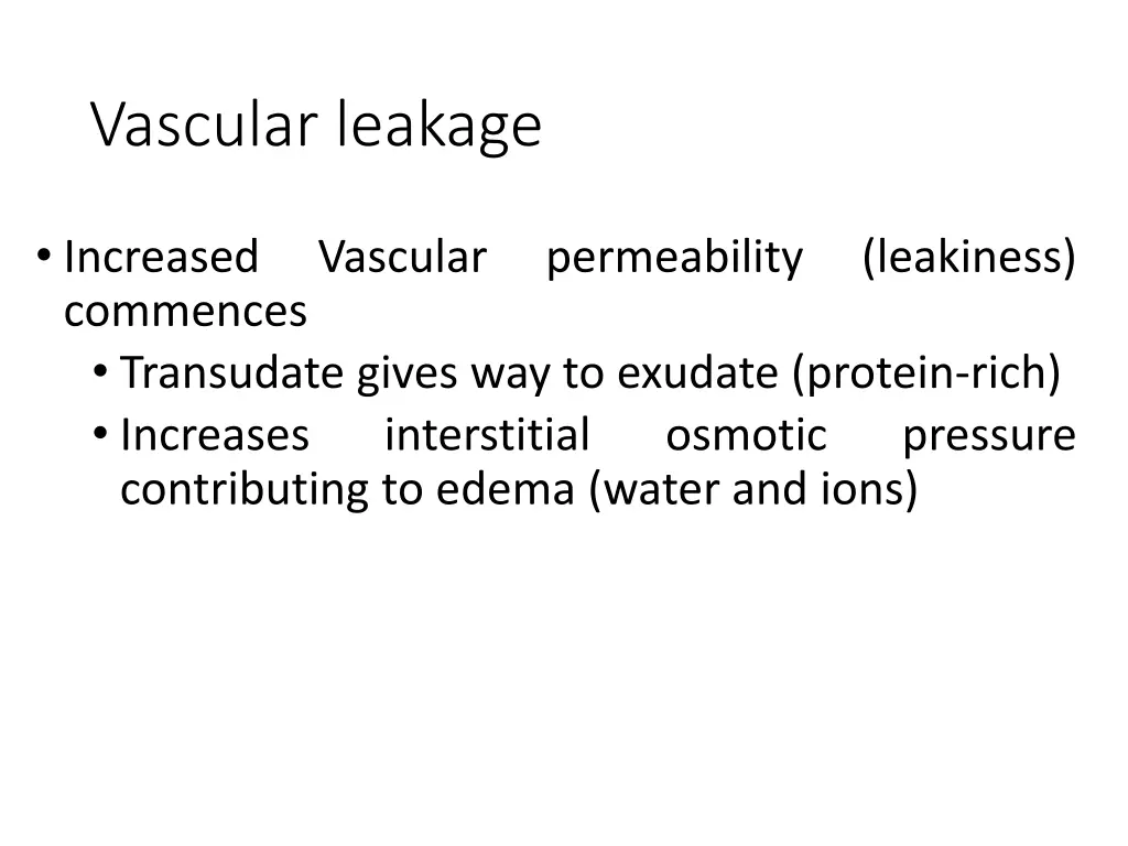 vascular leakage