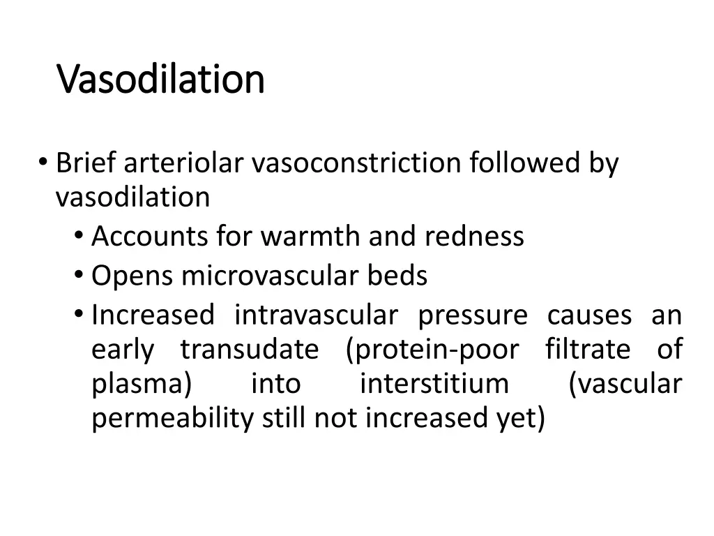 vasodilation vasodilation