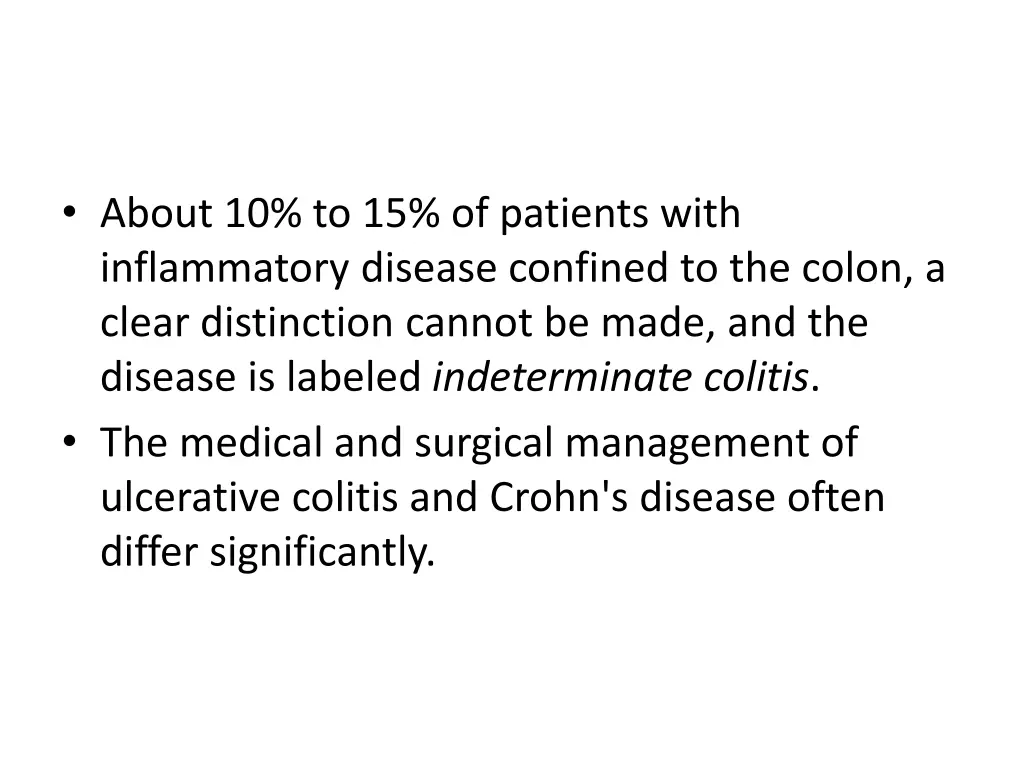 about 10 to 15 of patients with inflammatory