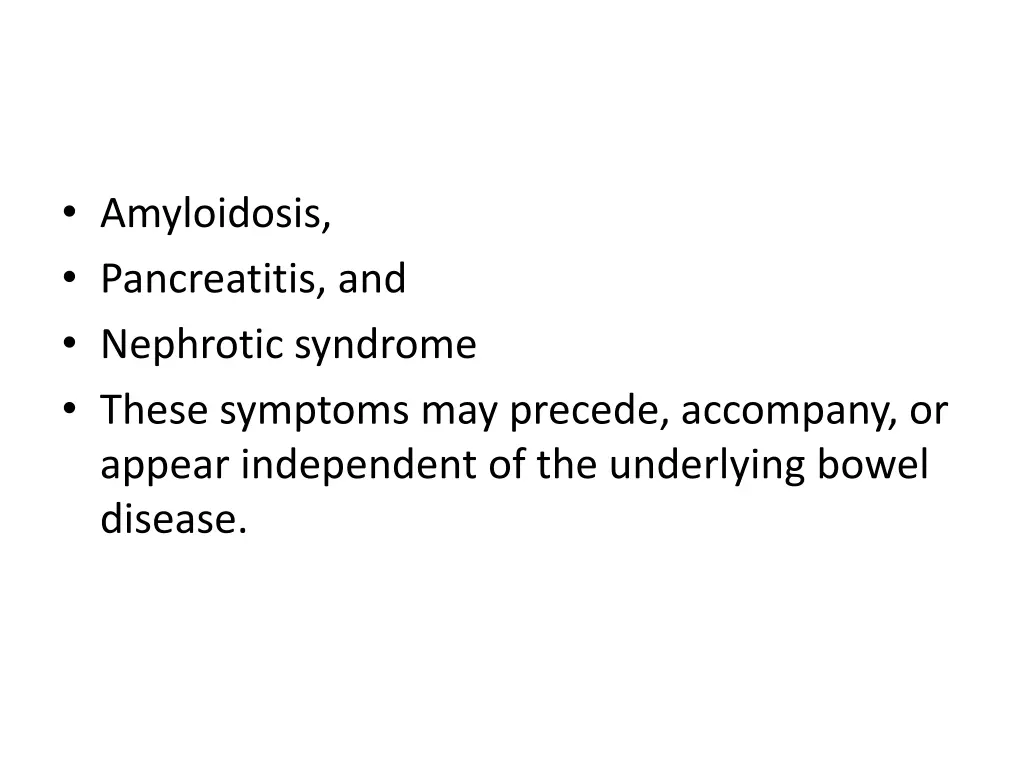 amyloidosis pancreatitis and nephrotic syndrome