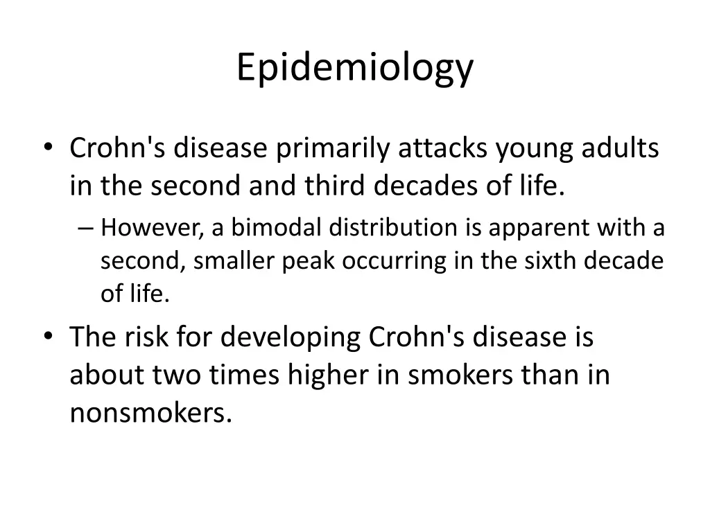 epidemiology