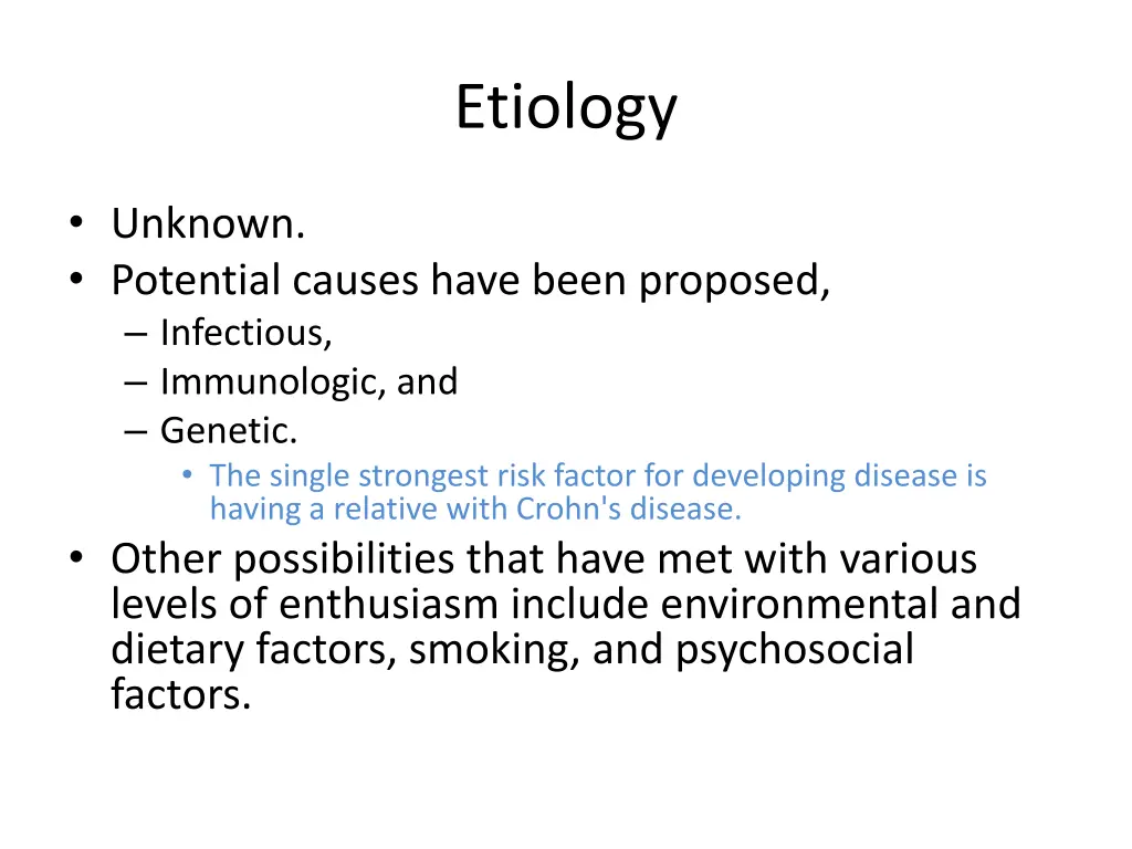 etiology
