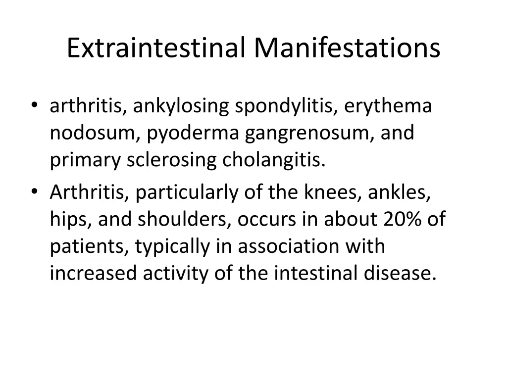 extraintestinal manifestations 1
