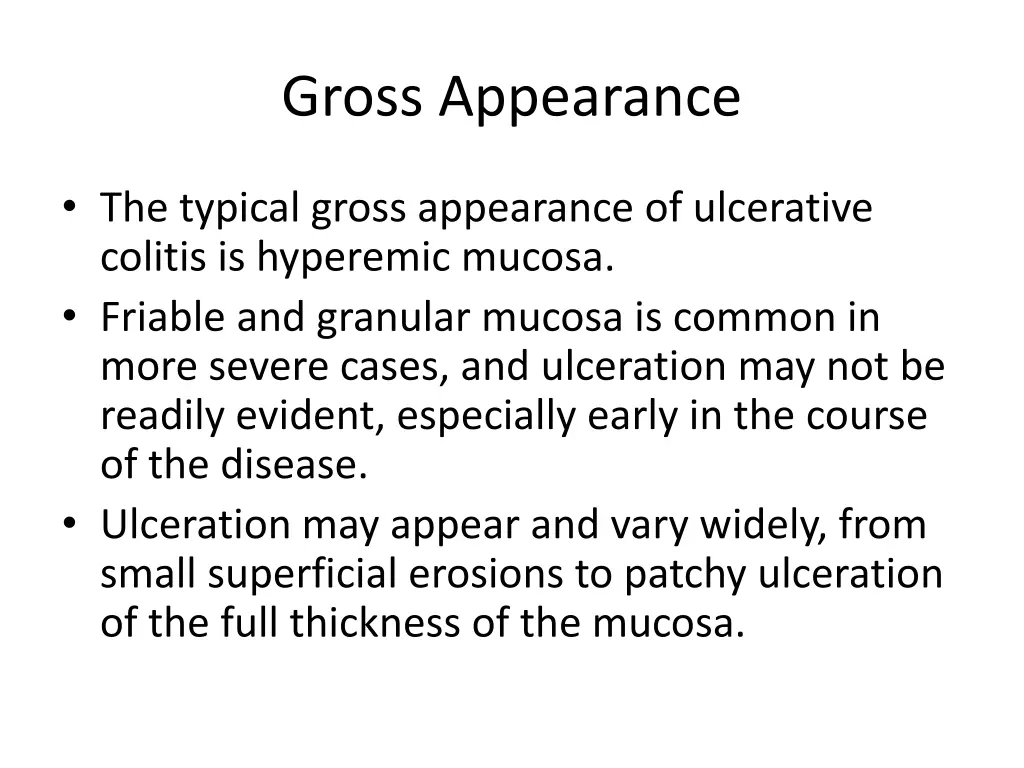 gross appearance