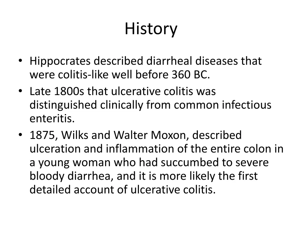 history