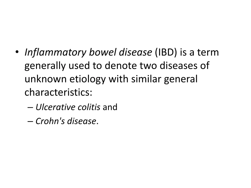 inflammatory bowel disease ibd is a term