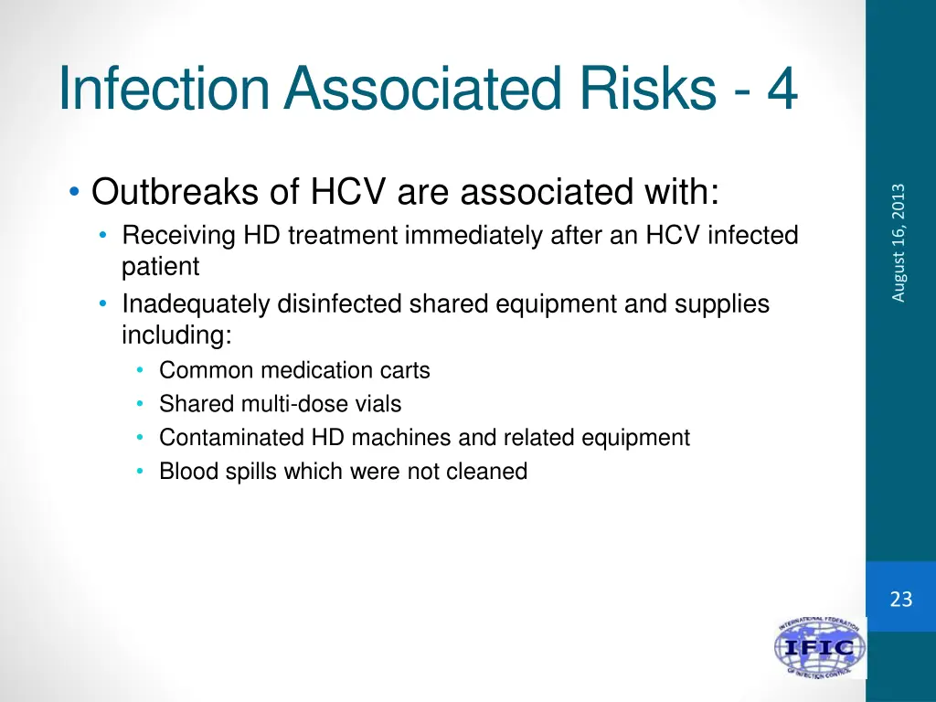 infection associated risks 4