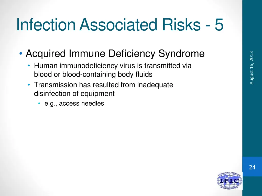 infection associated risks 5