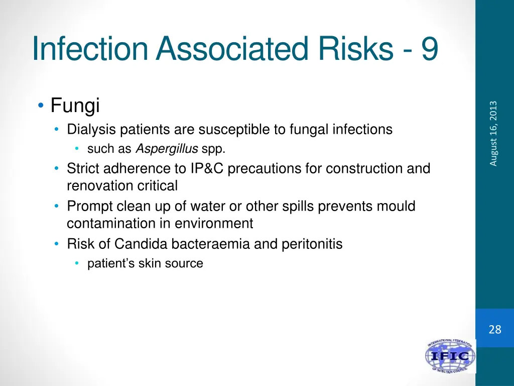 infection associated risks 9