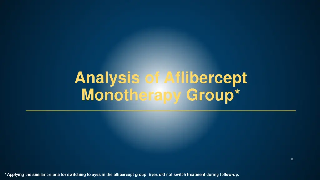 analysis of aflibercept monotherapy group