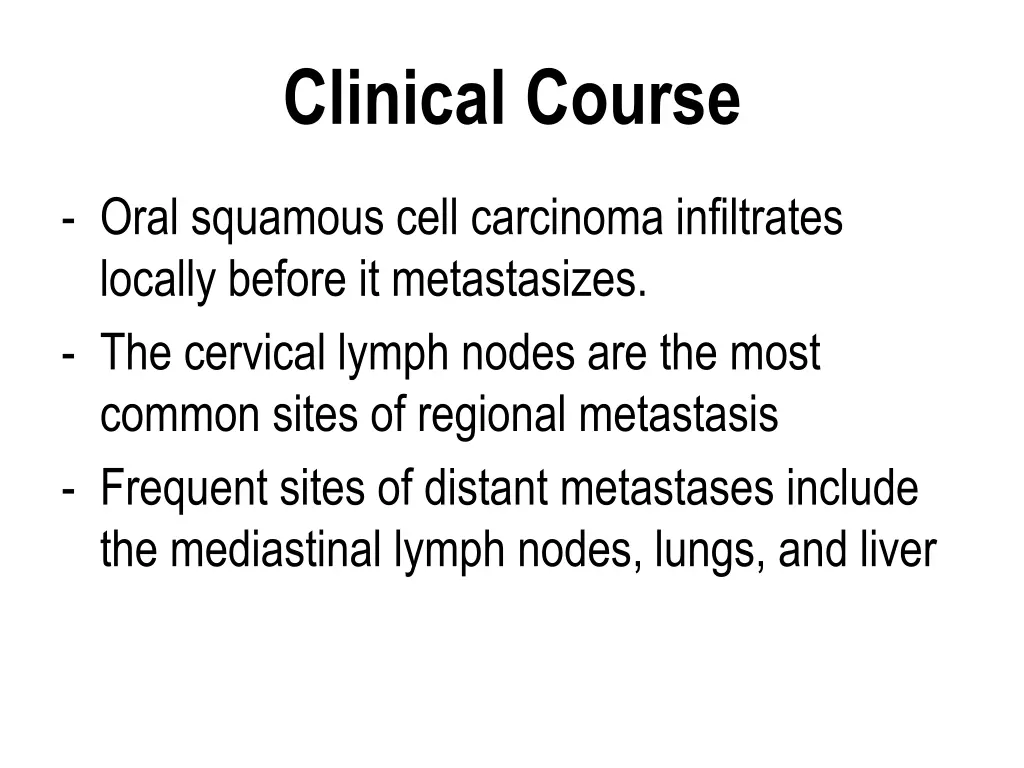clinical course
