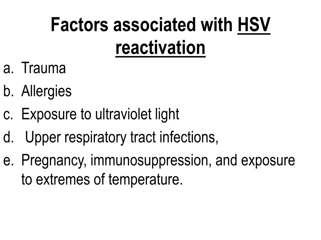factors associated with hsv reactivation a trauma