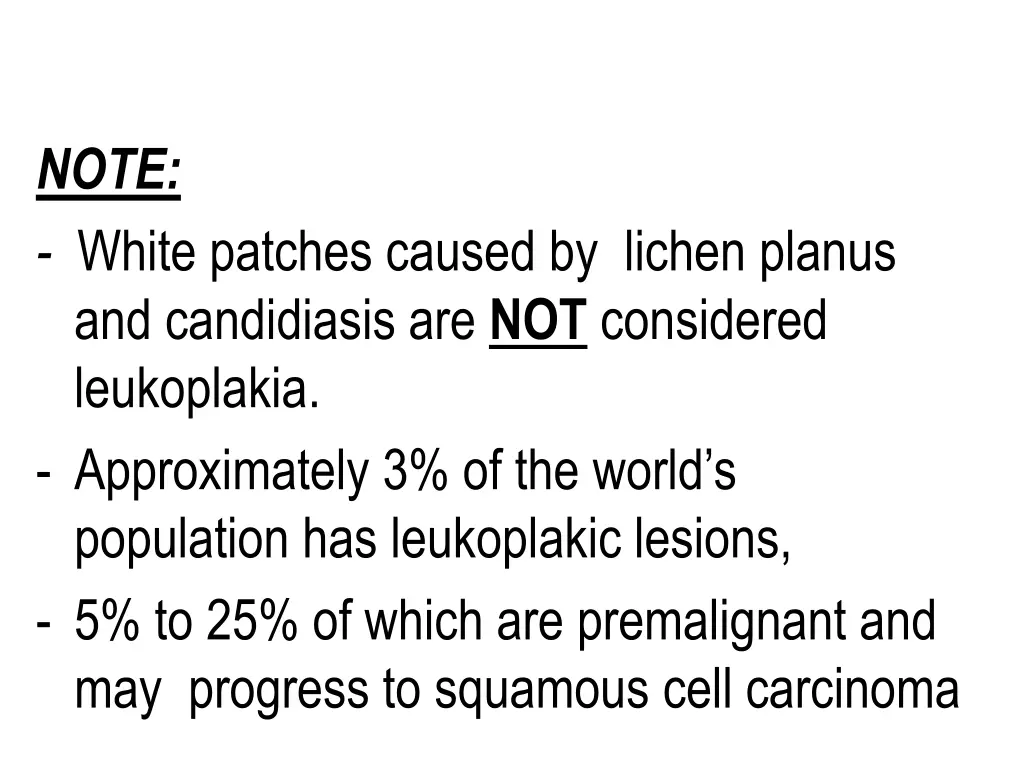 note white patches caused by lichen planus