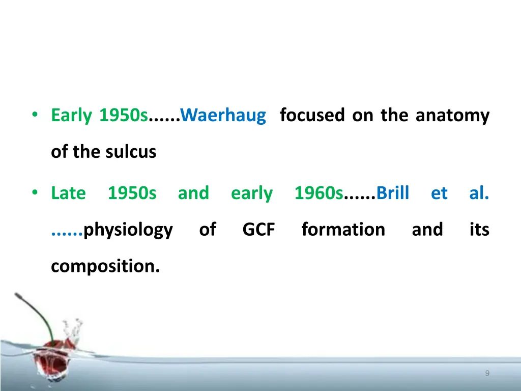 early 1950s waerhaug focused on the anatomy