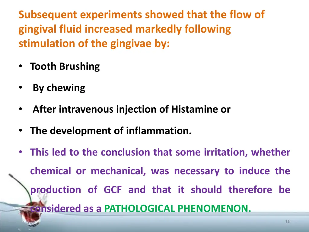 subsequent experiments showed that the flow