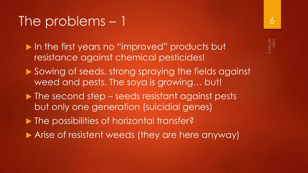 the problems 1
